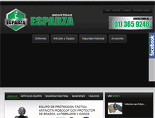 Tablet Screenshot of industriasesparza.com
